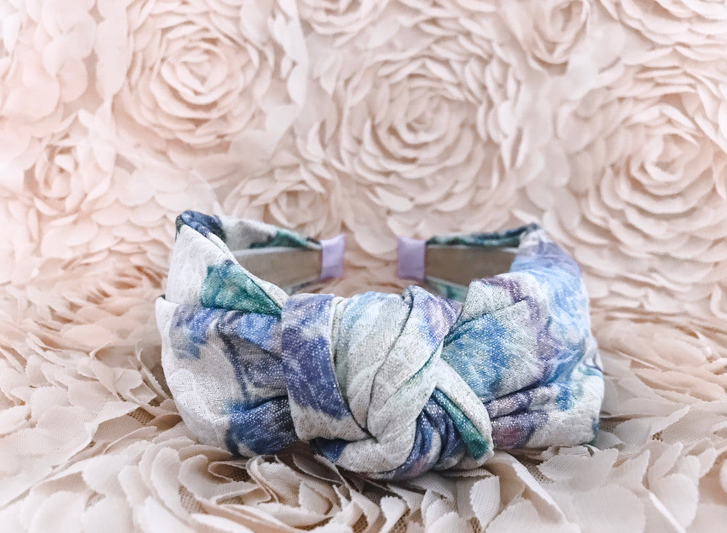 Jacquard Floral Knotted Headband