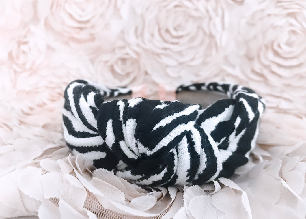 Zebra Print Knotted Headband