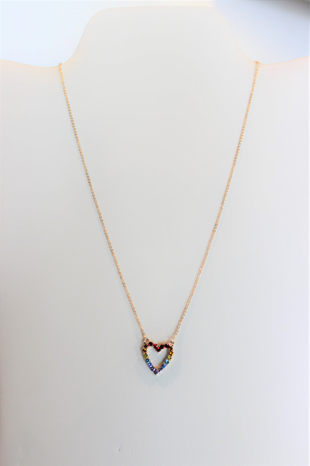 Rainbow Heart Necklace