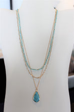 Load image into Gallery viewer, Triple Layer Turquoise Pendant
