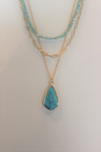 Load image into Gallery viewer, Triple Layer Turquoise Pendant
