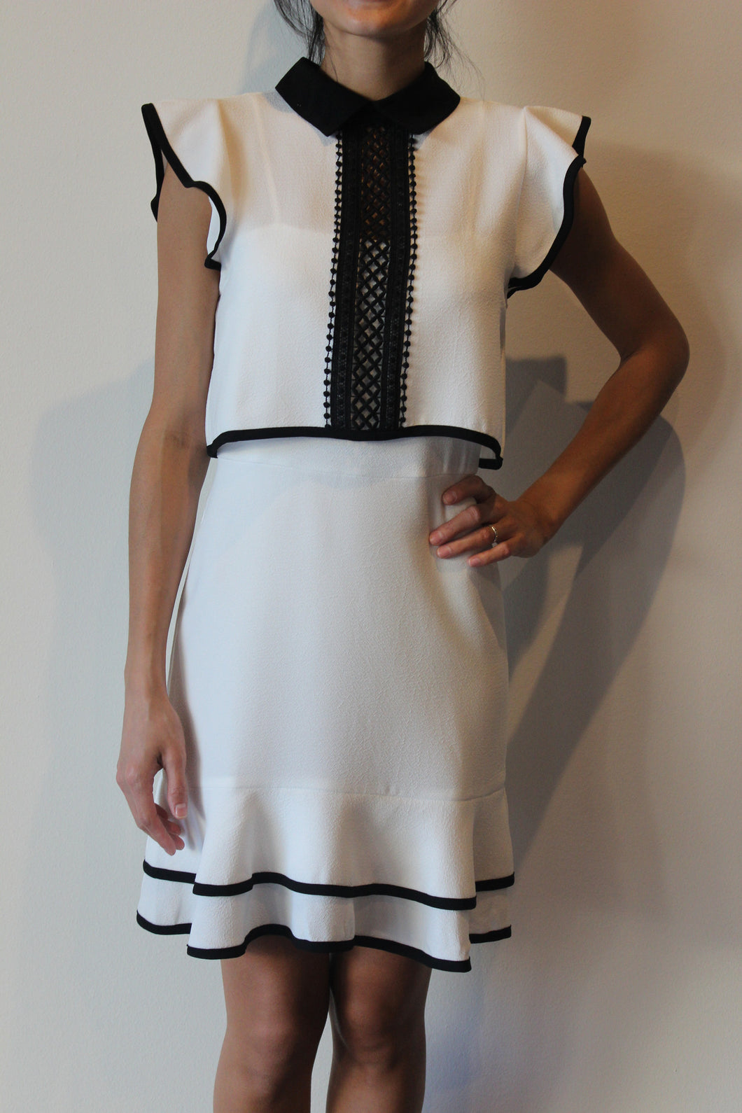 Alina Two Tone Collar Dress