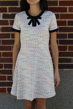 Load image into Gallery viewer, Black Trim Tweed Dress
