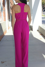 Load image into Gallery viewer, Velvet Waist Racerback Jumpsuit
