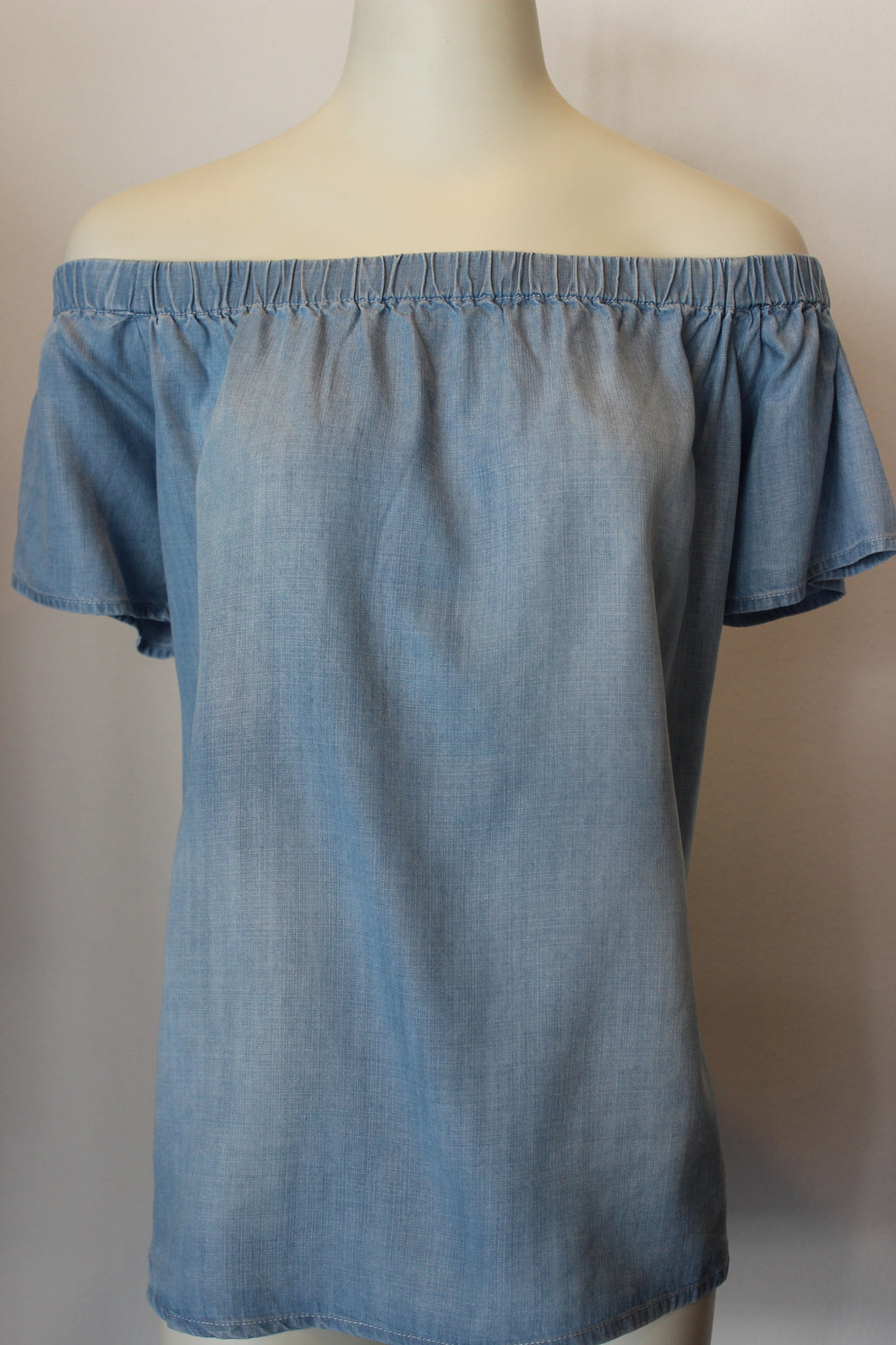 Chambray Off Shoulder Top