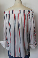 Load image into Gallery viewer, Stripe Off Shoulder Shirt
