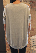 Load image into Gallery viewer, Grey French Terry Stitch Top
