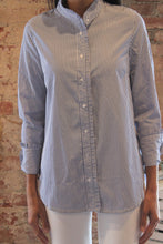 Load image into Gallery viewer, L/S Ruffled Stripe Button Down Blouse
