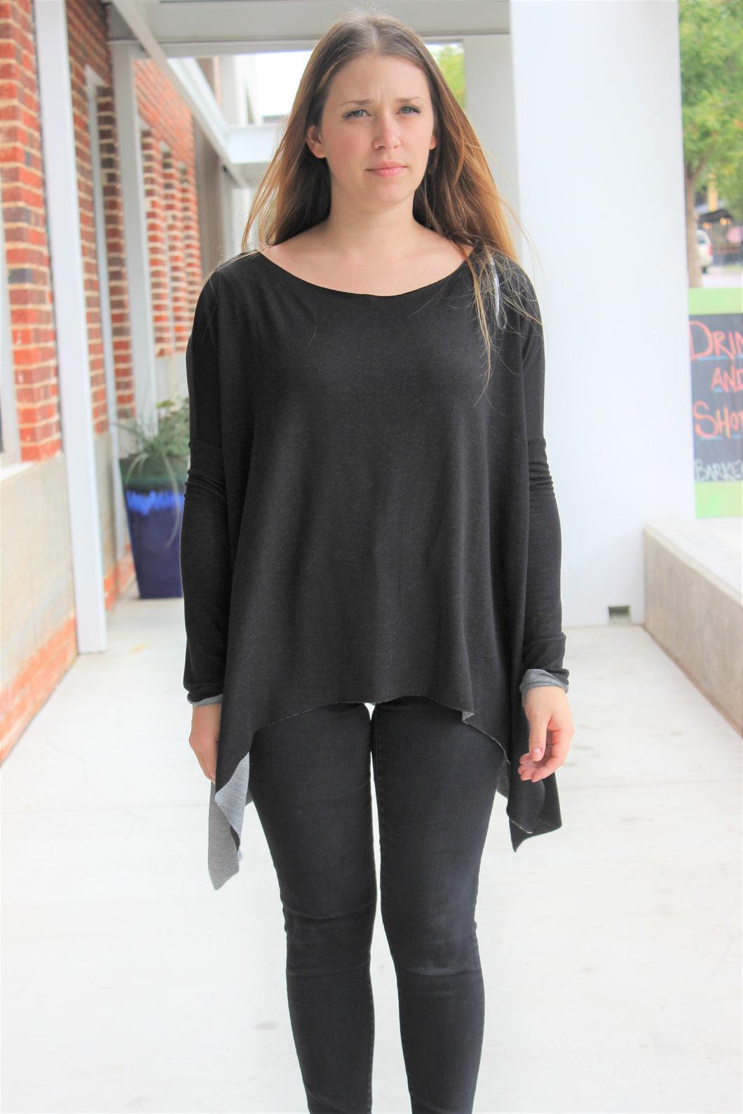 Dolman Sleeve French Terry Oversized Top