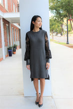 Load image into Gallery viewer, Lace Sleeve Sweater Dress
