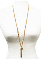 Load image into Gallery viewer, Knot Chain Tassle Earrings
