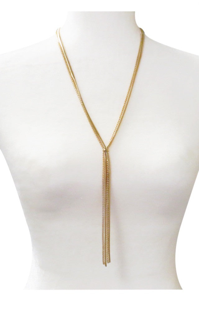 Knot Chain Tassle Earrings
