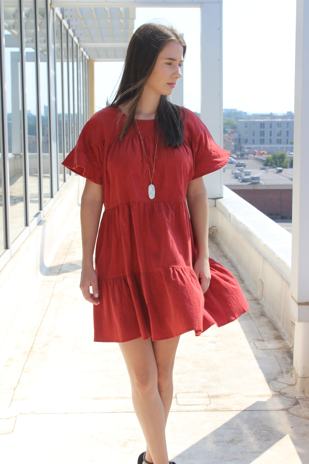Corduroy Tier Dress