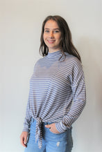 Load image into Gallery viewer, Mock Neck Top with Front Tie
