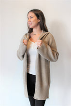 Load image into Gallery viewer, Ribbed Detail Hooded Cardigan
