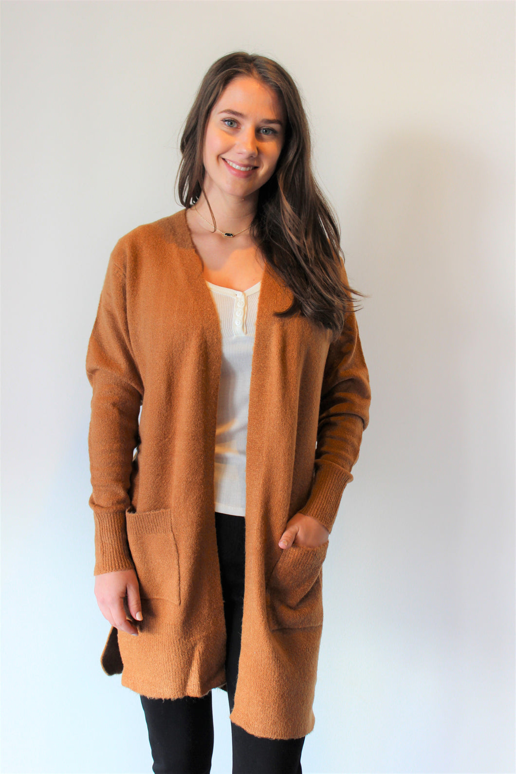 Classic Cardigan with Front Pockets