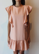 Load image into Gallery viewer, Ruffle Woven Dress- Pink
