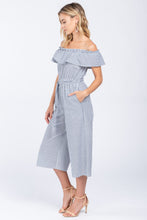 Load image into Gallery viewer, Off the Shoulder Stripe Jumpsuit

