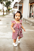 Load image into Gallery viewer, Little Girls Ruffle Sleeve Romper
