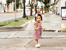 Load image into Gallery viewer, Little Girls Ruffle Sleeve Romper
