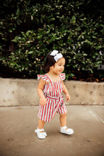 Load image into Gallery viewer, Little Girls Ruffle Sleeve Romper
