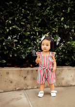 Load image into Gallery viewer, Little Girls Ruffle Sleeve Romper
