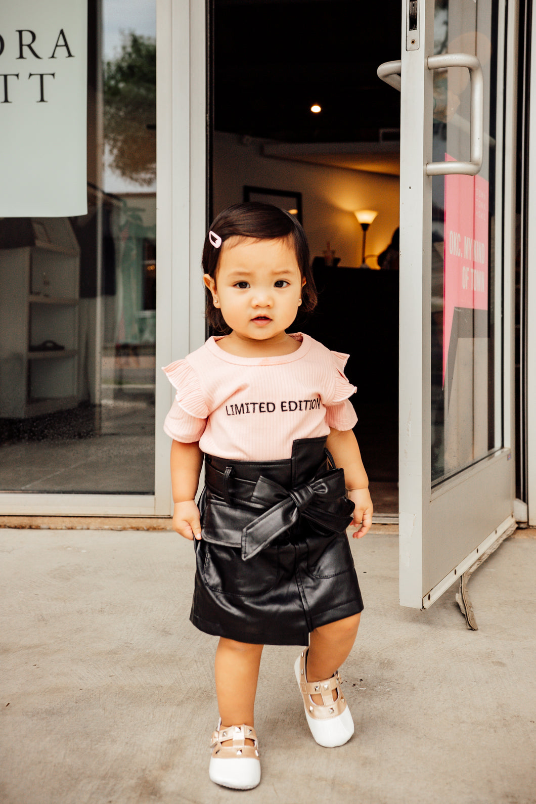 Little Girls Leather Skirt