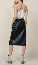 Load image into Gallery viewer, Black Faux Leather Pencil Skirt
