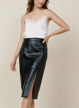 Load image into Gallery viewer, Black Faux Leather Pencil Skirt
