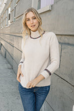 Load image into Gallery viewer, Metallic Contrast Mock Neck Sweater
