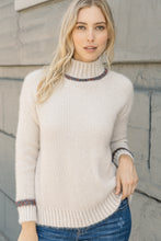 Load image into Gallery viewer, Metallic Contrast Mock Neck Sweater
