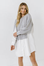 Load image into Gallery viewer, Sweatshirt with Poplin Combo
