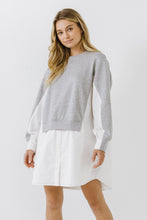 Load image into Gallery viewer, Sweatshirt with Poplin Combo
