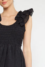 Load image into Gallery viewer, Textured Ruffle Strap Midi Dress
