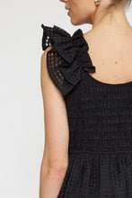 Load image into Gallery viewer, Textured Ruffle Strap Midi Dress
