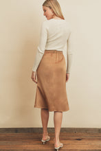 Load image into Gallery viewer, Solid Satin Midi Skirt
