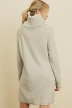 Load image into Gallery viewer, Ribbed Knit Turtleneck Sweater Dress
