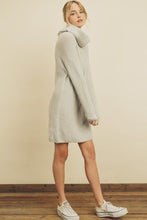 Load image into Gallery viewer, Ribbed Knit Turtleneck Sweater Dress
