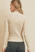 Load image into Gallery viewer, Ecru All Day Long Mock Neck Sweater

