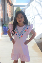 Load image into Gallery viewer, Little Girls Seersucker Ruffle Sleeve Dress

