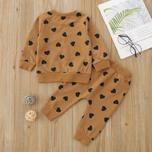 Load image into Gallery viewer, Little Girls Heart Print Top and Pant
