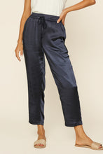 Load image into Gallery viewer, Navy Amie Satin Pants
