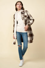 Load image into Gallery viewer, Plaid Knee Length Shacket
