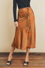 Load image into Gallery viewer, Tropical Print Midi Skirt with Tie
