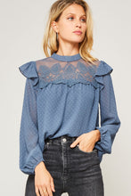 Load image into Gallery viewer, Swiss Dot Lace Blouse

