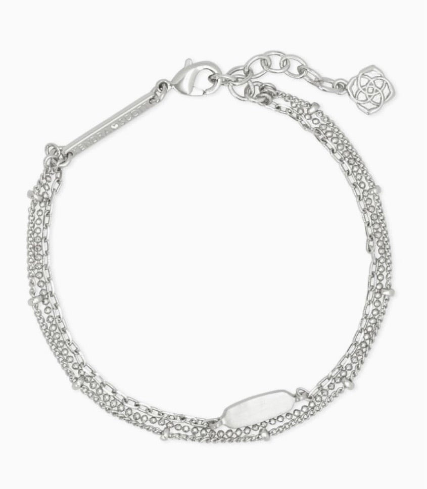 Fern Multi Strand Bracelet in Rhodium