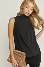 Load image into Gallery viewer, Elisa Drape Neck Blouse in Black
