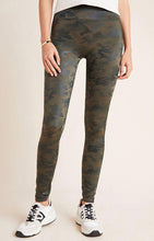 Load image into Gallery viewer, SPANX Green Camo Faux Leather Leggings
