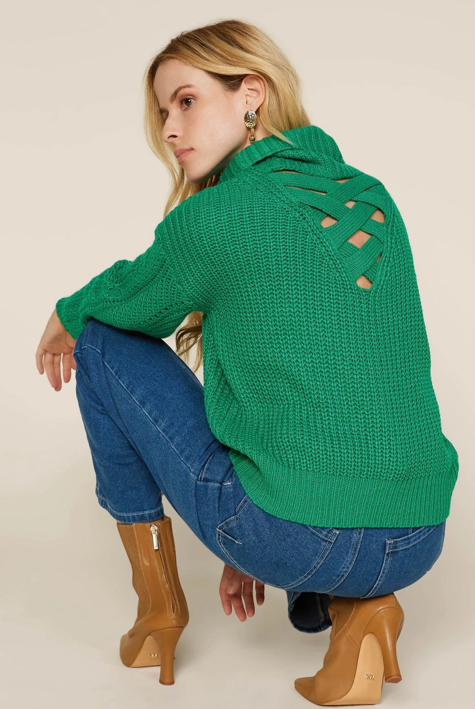 Back Cross Detail Sweater