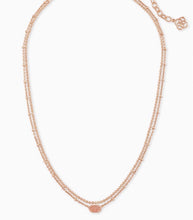 Load image into Gallery viewer, Emilie Rose Gold Multi Strand Necklace In Sand Drusy
